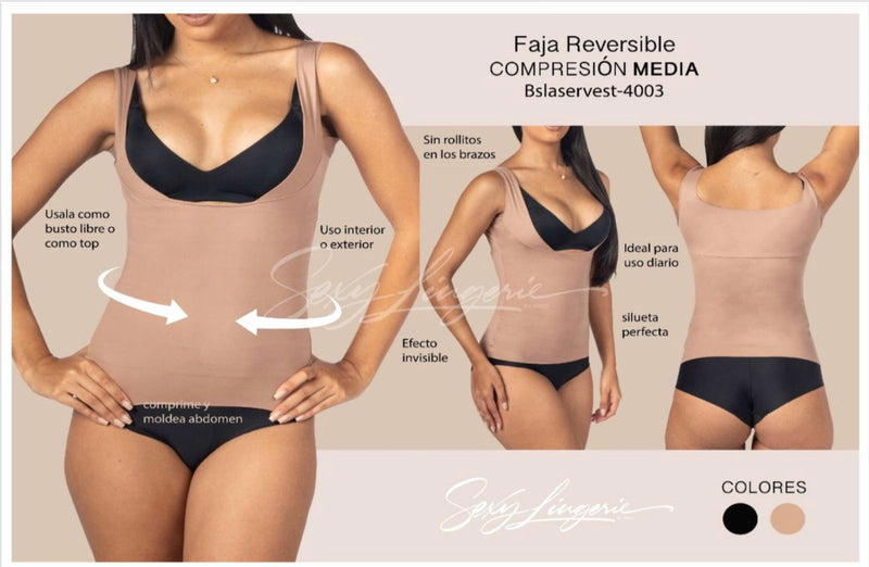Columbian Reversible Free Bust Girdle Faja with Adjustable Smart Compr –  Darling Hair Beauty Supply Panamá